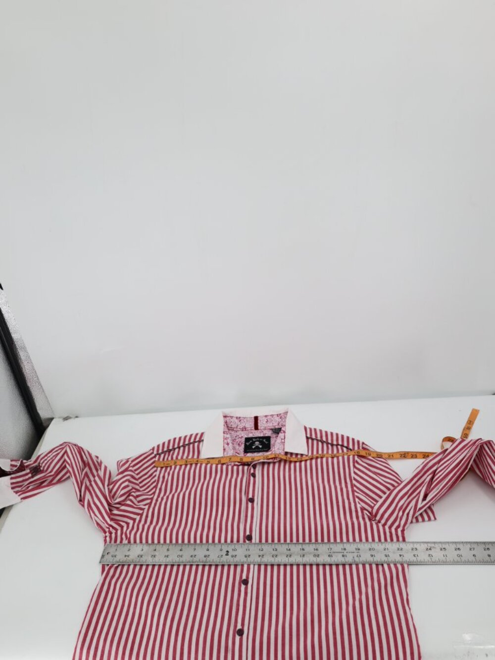 Rock Roll N Soul Shirt Men XL Cotton Button Up Long Sleeve Striped contrast trim - Picture 12 of 12